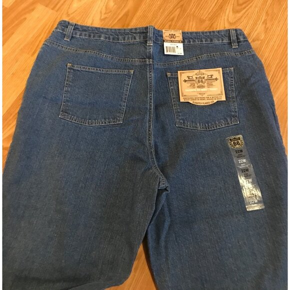 Womens Plus Size Route 66 Favorite Fit Bootcut Jeans 22W Short Blue Denim - Picture 7 of 8